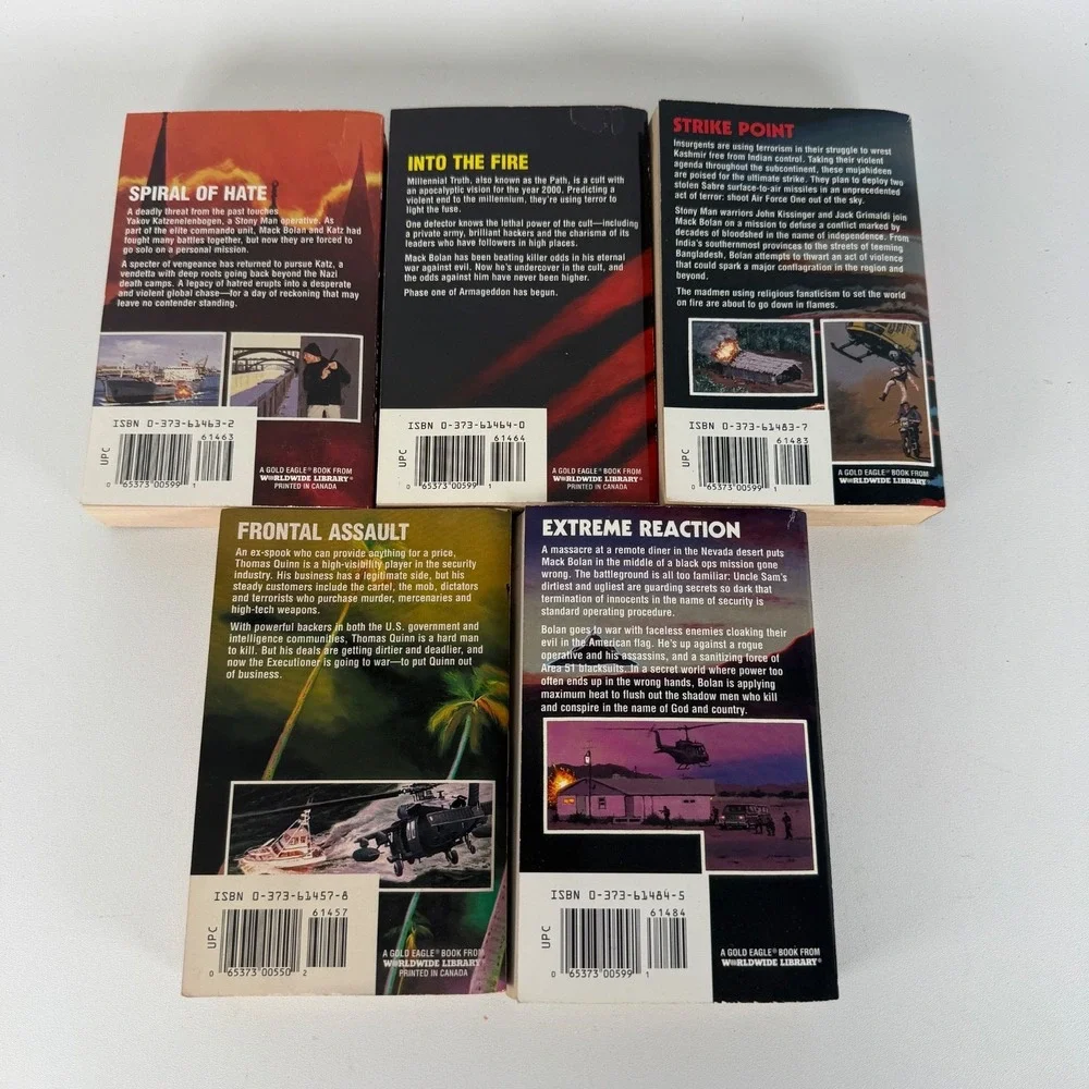 Lot‎ of 5 Mack Bolan Paperbacks - Don Pendleton